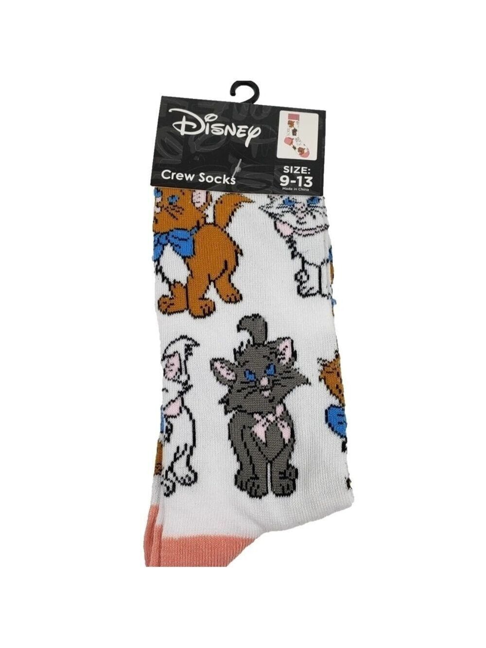 4/$25 Disney Aristocats Character Crew Socks